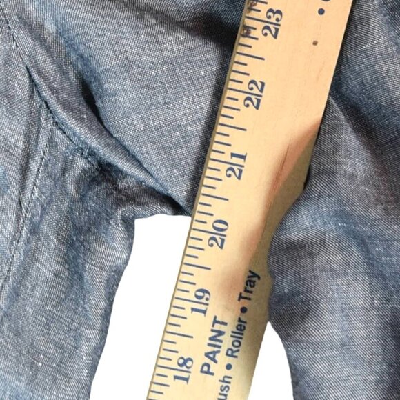 Soft By Avenue Chambray Linen Wide Leg Cropped Pants Women’s 14/16 *Minor Flaw* - Picture 7 of 9